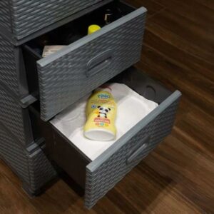 Commode avec 4 Tiroirs en Plastique – 38x45x90cm – Image 3