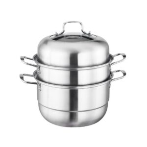 Couscoussier en Acier Inoxydable à 2 Niveaux