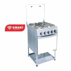 SMART TECHNOLOGY Cuisinière à Gaz 4 Feux Inox Avec Pied (STC-5050PA)-INOX- Garantie 12 MOIS