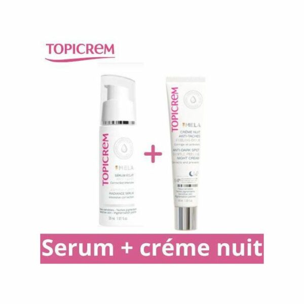 TOPICREM DUO MELA - Sérum éclat anti-taches + Créme de nuit